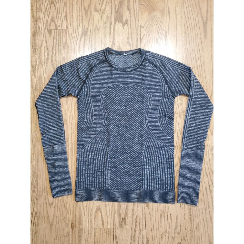 Lululemon Womens 4 Rest Less Pullover Top Heathered Gray VGUC Athleisure